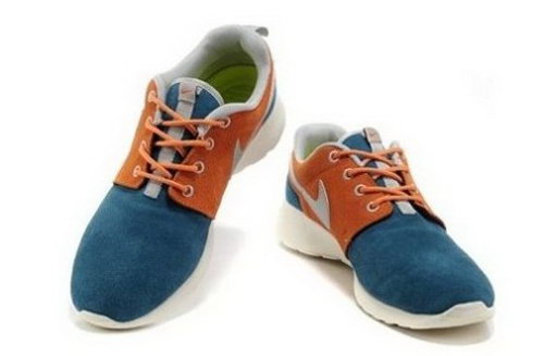 Shopping Nike Roshe Run Mens Shoes Blue Orange White Germany